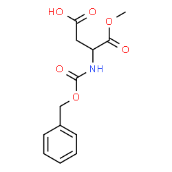 ChemSpider 2D Image | 3-{[(Benzyloxy)carbonyl]amino}-4-methoxy-4-oxobutanoic acid | C13H15NO6