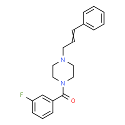 ChemSpider 2D Image | (4-Cinnamyl-1-piperazinyl)(3-fluorophenyl)methanone | C20H21FN2O