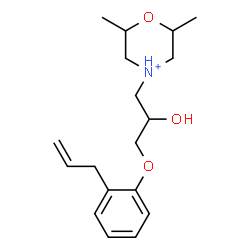 ChemSpider 2D Image | 4-[3-(2-Allylphenoxy)-2-hydroxypropyl]-2,6-dimethylmorpholin-4-ium | C18H28NO3