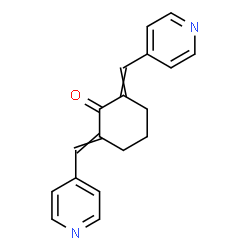 ChemSpider 2D Image | 2,6-Bis(4-pyridinylmethylene)cyclohexanone | C18H16N2O