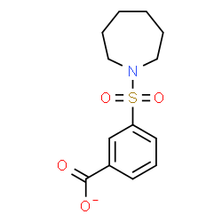 ChemSpider 2D Image | 3-(1-Azepanylsulfonyl)benzoate | C13H16NO4S