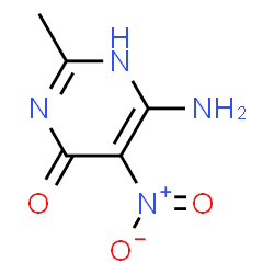 ChemSpider 2D Image | 6-Amino-2-methyl-5-nitro-4(1H)-pyrimidinone | C5H6N4O3