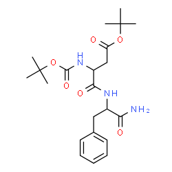 ChemSpider 2D Image | 3-Tert-Butoxycarbonylamino-N-(1-carbamoyl-2-phenyl-ethyl)-succinamic acid tert-butyl ester | C22H33N3O6