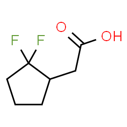 ChemSpider 2D Image | (2,2-Difluorocyclopentyl)acetic acid | C7H10F2O2