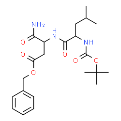 ChemSpider 2D Image | Benzyl N-{[(2-methyl-2-propanyl)oxy]carbonyl}leucyl-alpha-asparaginate | C22H33N3O6
