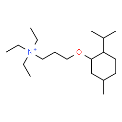 ChemSpider 2D Image | N,N,N-Triethyl-3-[(2-isopropyl-5-methylcyclohexyl)oxy]-1-propanaminium | C19H40NO