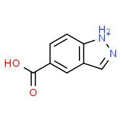 ChemSpider 2D Image | 5-Carboxy-1H-indazol-1-ium | C8H7N2O2