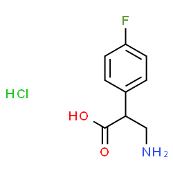 ChemSpider 2D Image | 3-Amino-2-(4-fluorophenyl)propanoic acid hydrochloride (1:1) | C9H11ClFNO2
