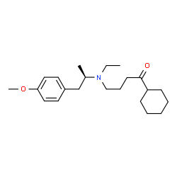 ChemSpider 2D Image | 1-Cyclohexyl-4-{ethyl[(2R)-1-(4-methoxyphenyl)-2-propanyl]amino}-1-butanone | C22H35NO2