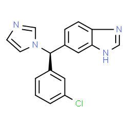 ChemSpider 2D Image | 6-[(S)-(3-Chlorophenyl)(1H-imidazol-1-yl)methyl]-1H-benzimidazole | C17H13ClN4