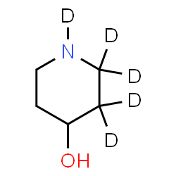 ChemSpider 2D Image | 4-(1,2,2,3,3-~2~H_5_)Piperidinol | C5H6D5NO