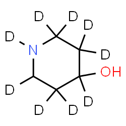 ChemSpider 2D Image | 4-(1,2,2,3,3,4,5,5,6-~2~H_9_)Piperidinol | C5H2D9NO