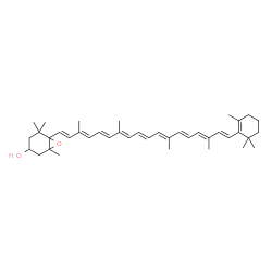 ChemSpider 2D Image | 5,6-Dihydro-5,6-epoxy-beta,beta-caroten-3-ol | C40H56O2