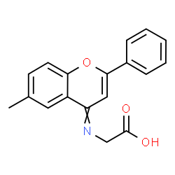 ChemSpider 2D Image | N-(6-Methyl-2-phenyl-4H-chromen-4-ylidene)glycine | C18H15NO3