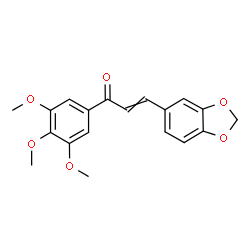 ChemSpider 2D Image | 3-(1,3-Benzodioxol-5-yl)-1-(3,4,5-trimethoxyphenyl)-2-propen-1-one | C19H18O6
