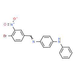ChemSpider 2D Image | 4-[(4-Bromo-3-nitrobenzylidene)amino]-N-phenylaniline | C19H14BrN3O2