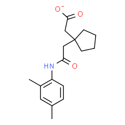 ChemSpider 2D Image | (1-{2-[(2,4-Dimethylphenyl)amino]-2-oxoethyl}cyclopentyl)acetate | C17H22NO3