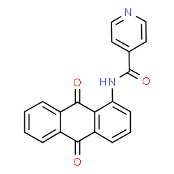 ChemSpider 2D Image | N-(9,10-Dioxo-9,10-dihydro-1-anthracenyl)isonicotinamide | C20H12N2O3