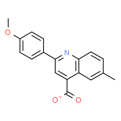 ChemSpider 2D Image | 2-(4-Methoxyphenyl)-6-methyl-4-quinolinecarboxylate | C18H14NO3