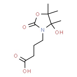 ChemSpider 2D Image | 4-(4-Hydroxy-4,5,5-trimethyl-2-oxo-1,3-oxazolidin-3-yl)butanoic acid | C10H17NO5