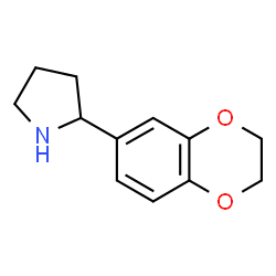 ChemSpider 2D Image | 2-(2,3-Dihydro-1,4-benzodioxin-6-yl)pyrrolidine | C12H15NO2