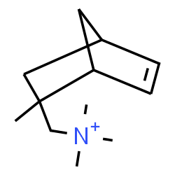 ChemSpider 2D Image | N,N,N-Trimethyl(2-methylbicyclo[2.2.1]hept-5-en-2-yl)methanaminium | C12H22N