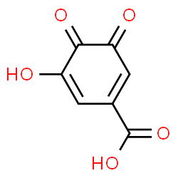 ChemSpider 2D Image | 5-Hydroxy-3,4-dioxo-1,5-cyclohexadiene-1-carboxylic acid | C7H4O5