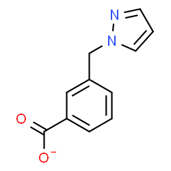 ChemSpider 2D Image | 3-(1H-Pyrazol-1-ylmethyl)benzoate | C11H9N2O2