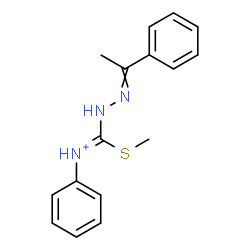 ChemSpider 2D Image | (Z)-(Methylsulfanyl)-N-phenyl[2-(1-phenylethylidene)hydrazino]methaniminium | C16H18N3S