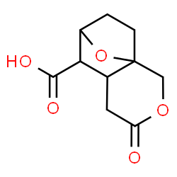 ChemSpider 2D Image | 4-Oxo-3,11-dioxatricyclo[6.2.1.0~1,6~]undecane-7-carboxylic acid | C10H12O5