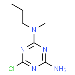 ChemSpider 2D Image | 6-Chloro-N-methyl-N-propyl-1,3,5-triazine-2,4-diamine | C7H12ClN5