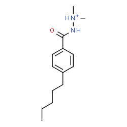 ChemSpider 2D Image | 1,1-Dimethyl-2-(4-pentylbenzoyl)hydrazinium | C14H23N2O