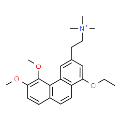 ChemSpider 2D Image | 2-(1-Ethoxy-5,6-dimethoxy-3-phenanthryl)-N,N,N-trimethylethanaminium | C23H30NO3