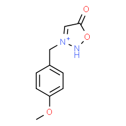 ChemSpider 2D Image | 3-(4-Methoxybenzyl)-5-oxo-2,5-dihydro-1,2,3-oxadiazol-3-ium | C10H11N2O3