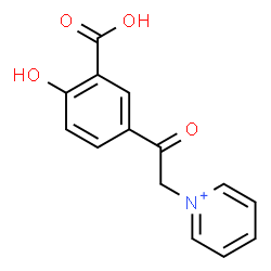 ChemSpider 2D Image | 1-[2-(3-Carboxy-4-hydroxyphenyl)-2-oxoethyl]pyridinium | C14H12NO4
