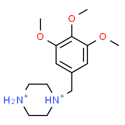 ChemSpider 2D Image | 1-(3,4,5-Trimethoxybenzyl)piperazinediium | C14H24N2O3