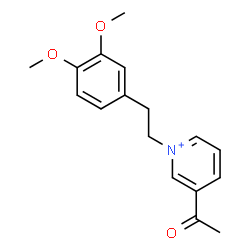 ChemSpider 2D Image | 3-Acetyl-1-[2-(3,4-dimethoxyphenyl)ethyl]pyridinium | C17H20NO3