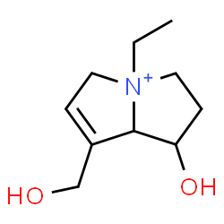 ChemSpider 2D Image | 4-Ethyl-1-hydroxy-7-(hydroxymethyl)-2,3,5,7a-tetrahydro-1H-pyrrolizinium | C10H18NO2