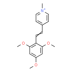 ChemSpider 2D Image | 1-Methyl-4-[2-(2,4,6-trimethoxyphenyl)vinyl]pyridinium | C17H20NO3