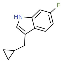 ChemSpider 2D Image | 3-(Cyclopropylmethyl)-6-fluoro-1H-indole | C12H12FN