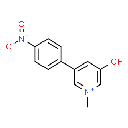 ChemSpider 2D Image | 3-Hydroxy-1-methyl-5-(4-nitrophenyl)pyridinium | C12H11N2O3