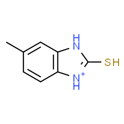 ChemSpider 2D Image | 6-Methyl-2-sulfanyl-1H-3,1-benzimidazol-3-ium | C8H9N2S