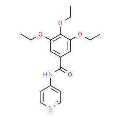 ChemSpider 2D Image | 4-[(3,4,5-Triethoxybenzoyl)amino]pyridinium | C18H23N2O4