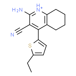 ChemSpider 2D Image | 2-Amino-3-cyano-4-(5-ethyl-2-thienyl)-5,6,7,8-tetrahydroquinolinium | C16H18N3S