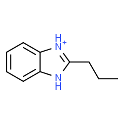 ChemSpider 2D Image | 2-Propyl-1H-3,1-benzimidazol-3-ium | C10H13N2