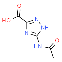 ChemSpider 2D Image | 3-Acetamido-1H-1,2,4-triazole-5-carboxylic acid | C5H6N4O3
