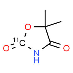 ChemSpider 2D Image | 5,5-Dimethyl(2-~11~C)-1,3-oxazolidine-2,4-dione | C411CH7NO3