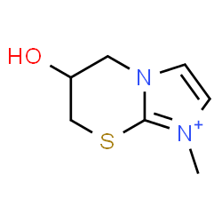 ChemSpider 2D Image | 6-Hydroxy-1-methyl-6,7-dihydro-5H-imidazo[2,1-b][1,3]thiazin-1-ium | C7H11N2OS
