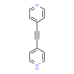 ChemSpider 2D Image | 4-(4-Pyridinylethynyl)pyridinium | C12H9N2