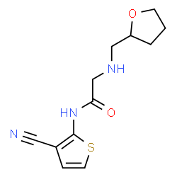 ChemSpider 2D Image | N-(3-Cyano-2-thienyl)-N~2~-(tetrahydro-2-furanylmethyl)glycinamide | C12H15N3O2S